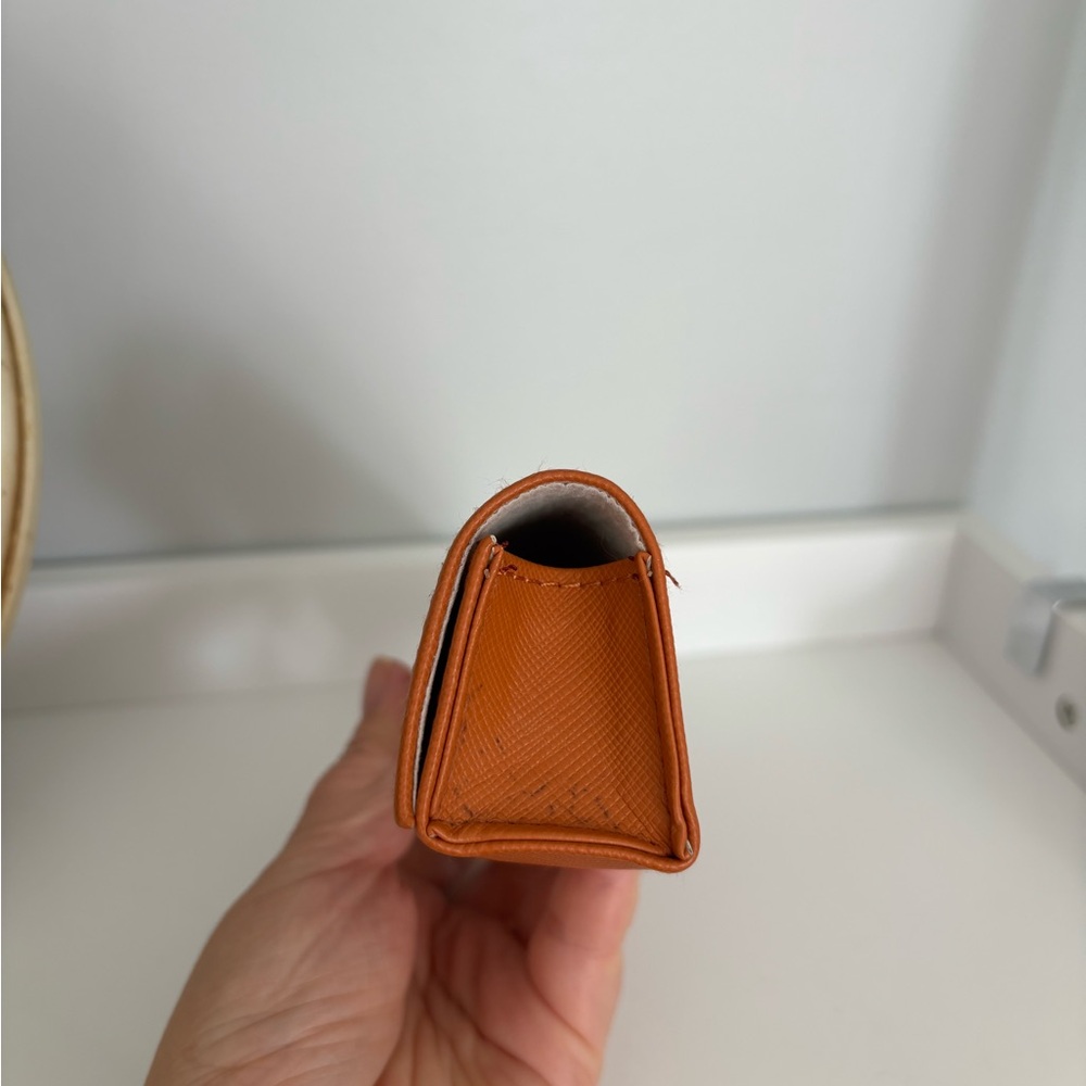 2/$15 Tory Burch Orange Eyewear Case with Gold Logo - Picture 5 of 6